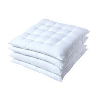 STUHLKISSEN 4er-Set weiß 40/40/6,5 cm - Weiß, Textil (40/40/6.5cm) - Homescapes