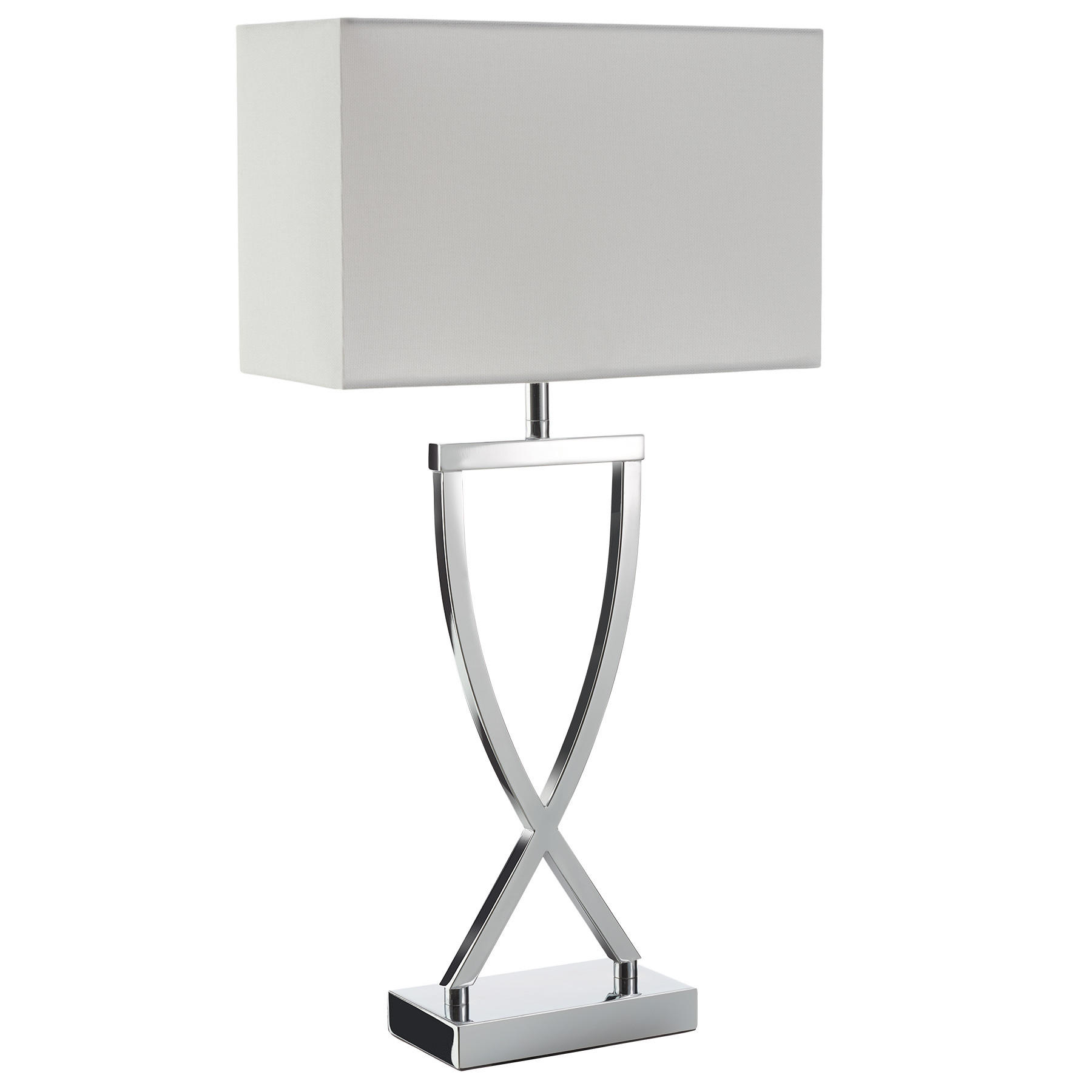 TISCHLEUCHTE Avina,27 x 12 x 51,5 cm,chromfarben - Chromfarben, Metall (12/27/51.5cm) - tectake