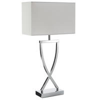 TISCHLEUCHTE Avina,27 x 12 x 51,5 cm,chromfarben - Chromfarben, Metall (12/27/51.5cm) - tectake