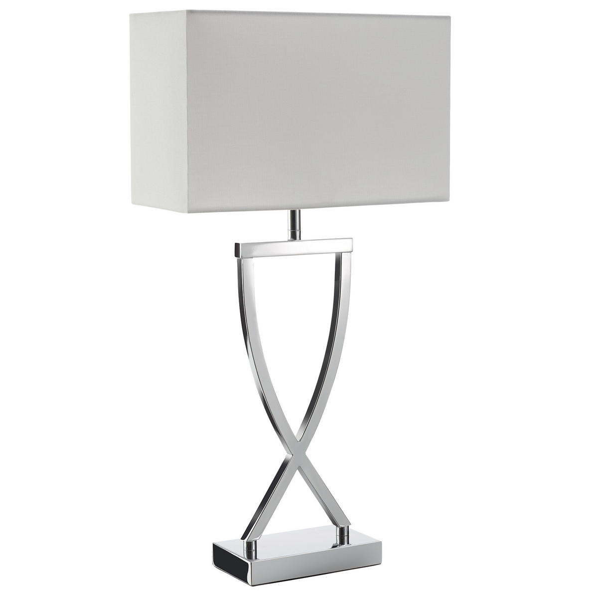 TISCHLEUCHTE Avina,27 x 12 x 51,5 cm,chromfarben - Chromfarben, Metall (12/27/51.5cm) - tectake
