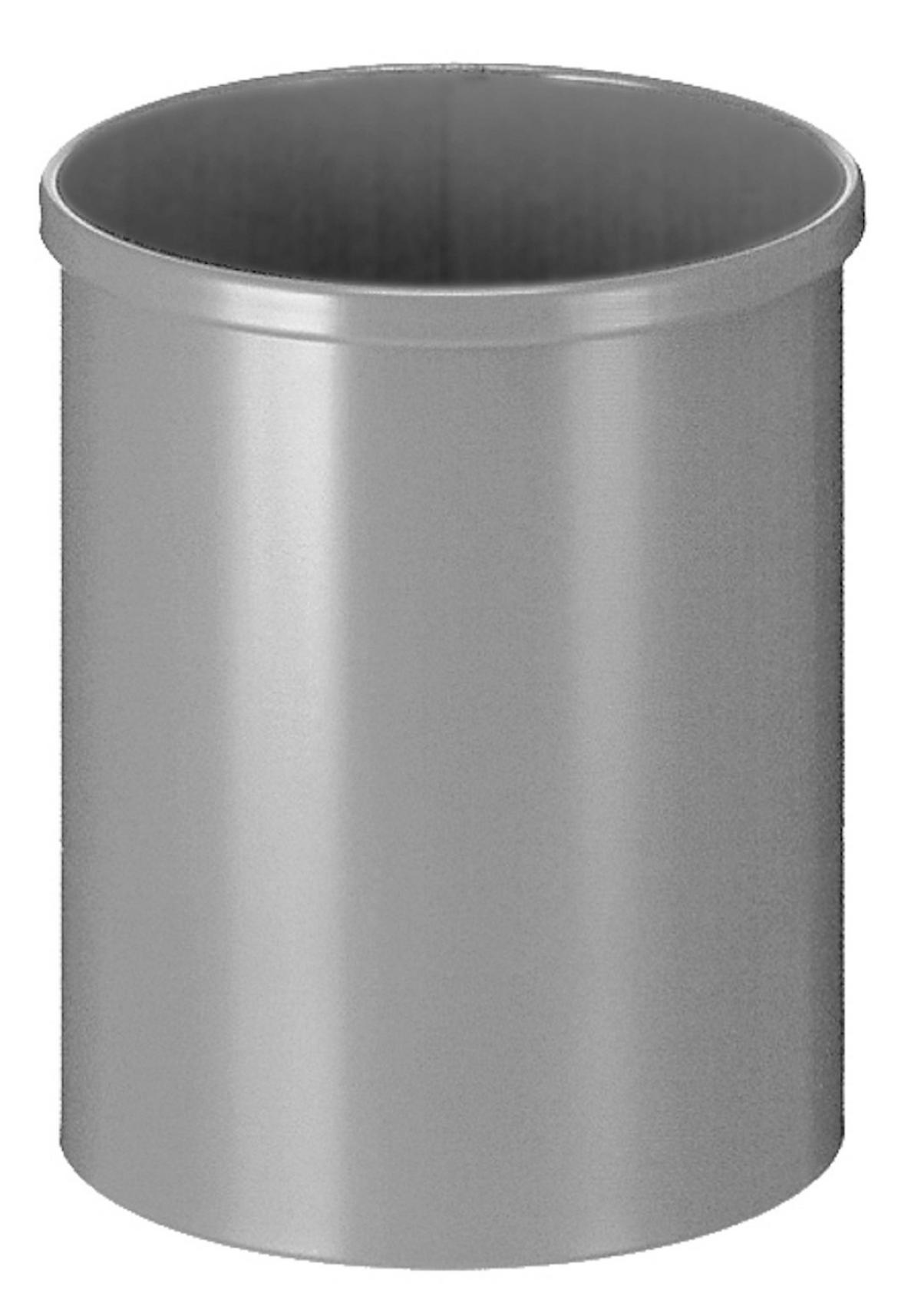PAPIERKORB Stillvoll Metall 15 Liter 30,5x25,5 cm AlumInium - Grau, Metall (25.5/30.5/25.5cm) - PROREGAL