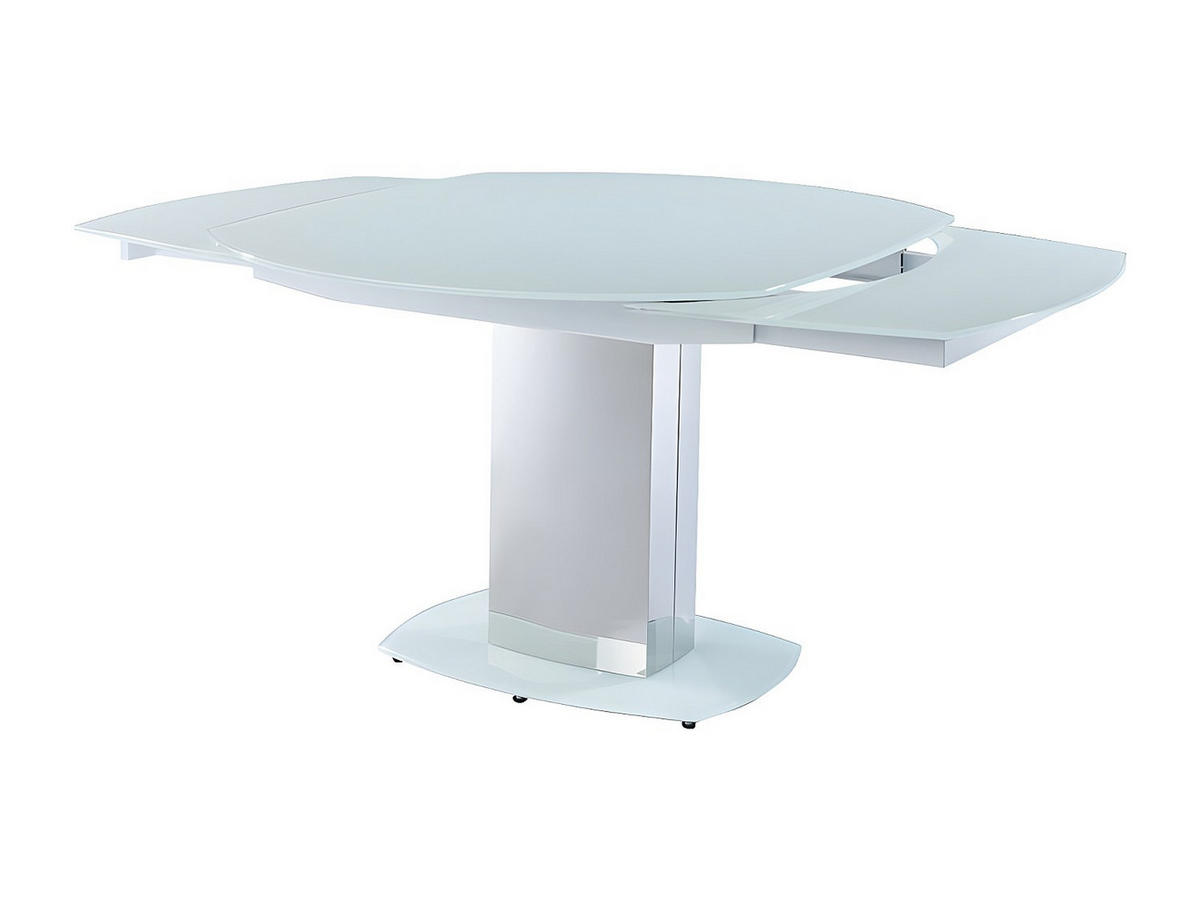 ESSTISCH - 6 Personen, 8 Personen - glas - weiß Talicia - Weiß, Glas/Metall (105/190/75cm) - Vente-Unique