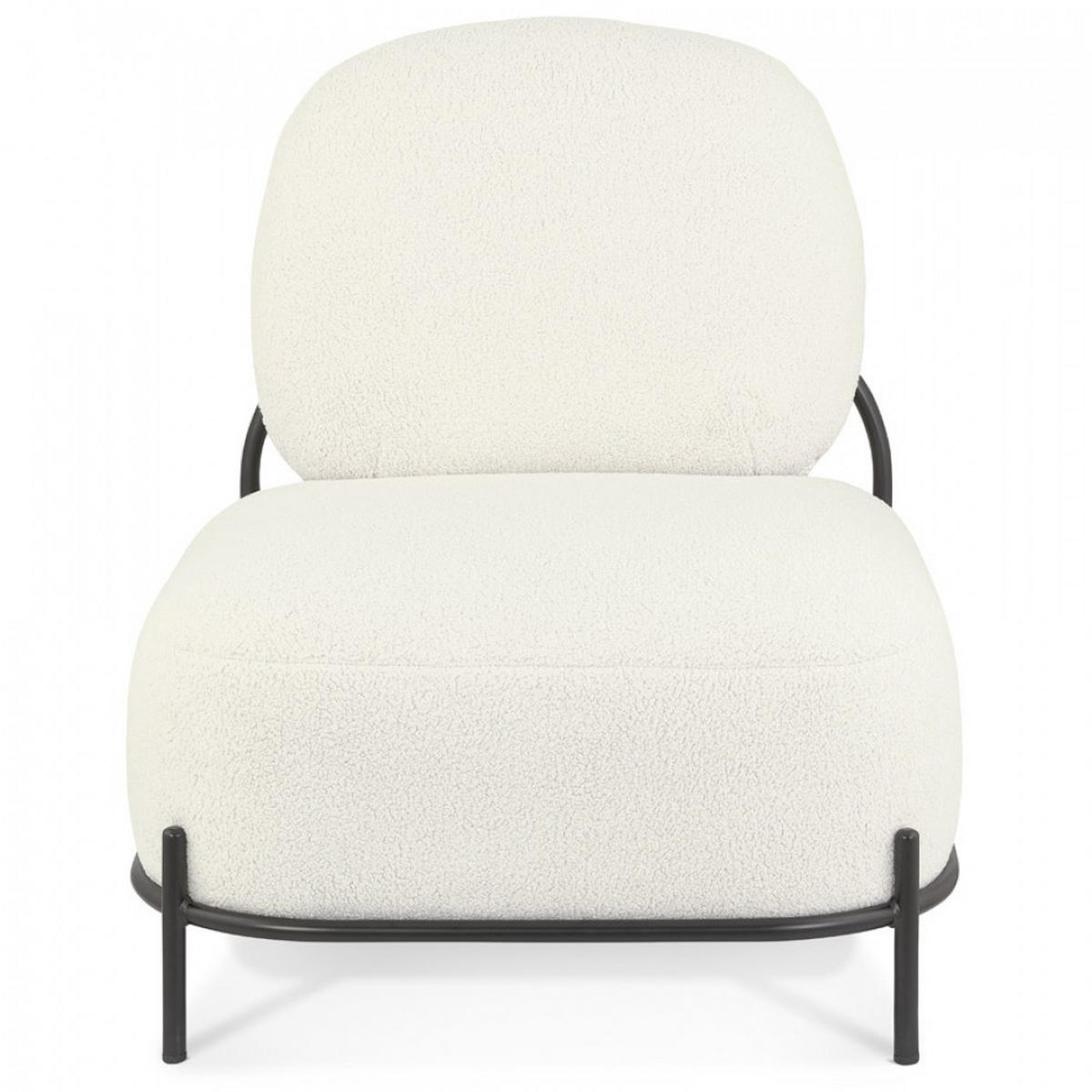 LOUNGESESSEL Beige 66.5x76x71cm - Beige/Schwarz, Textil/Metall (66.5/76/71cm) - AlterEgo