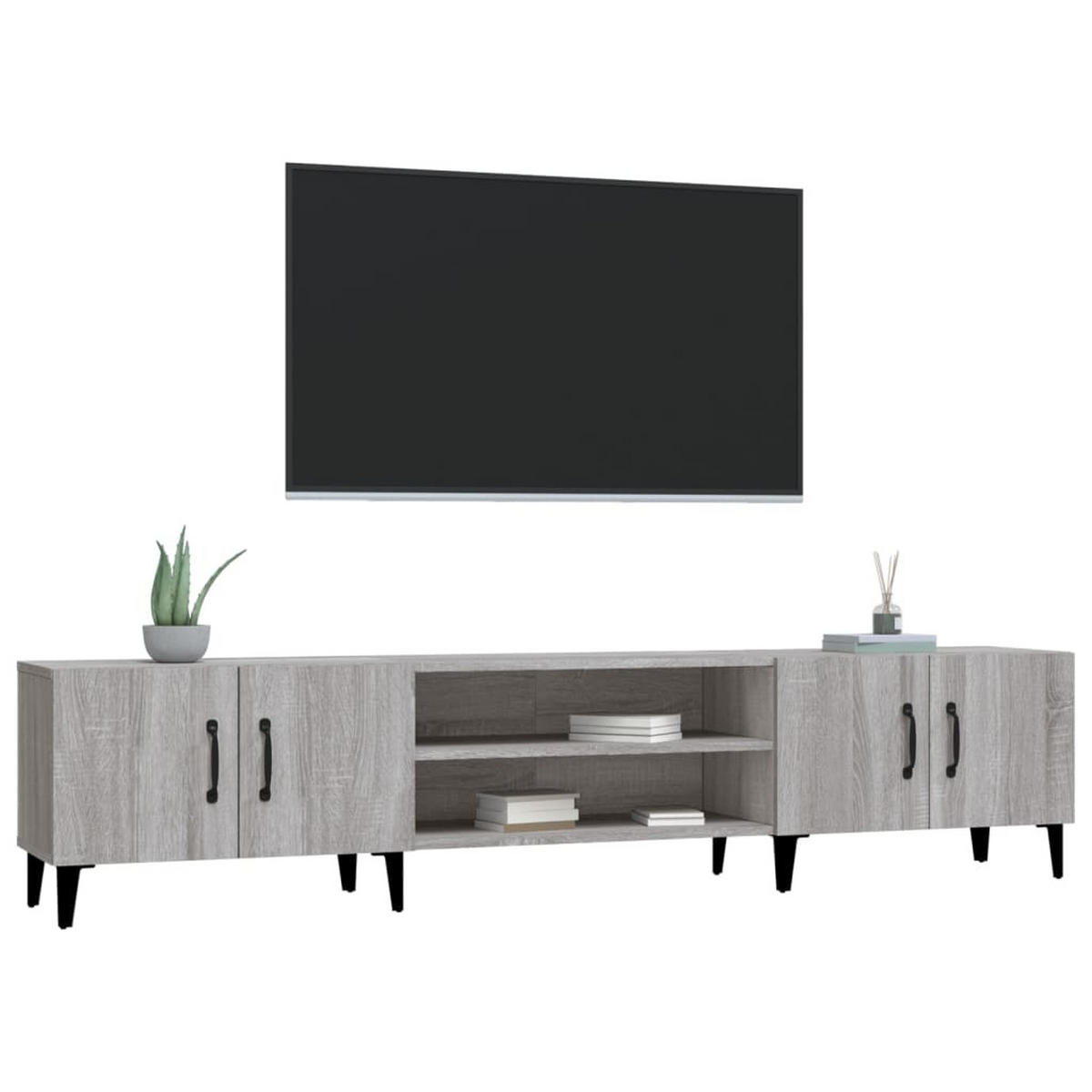 TV-SCHRANK Grau Sonoma 180/31,5/40 Cm Holzwerkstoff - Grau, Holzwerkstoff (31.5/40/180cm) - vidaXL
