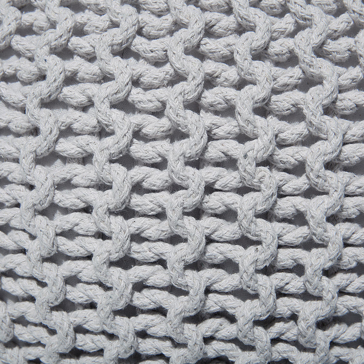 POUF Conrad 40/40/25 cm - Grau, Naturmaterialen/Textil (40/25/40cm) - Beliani