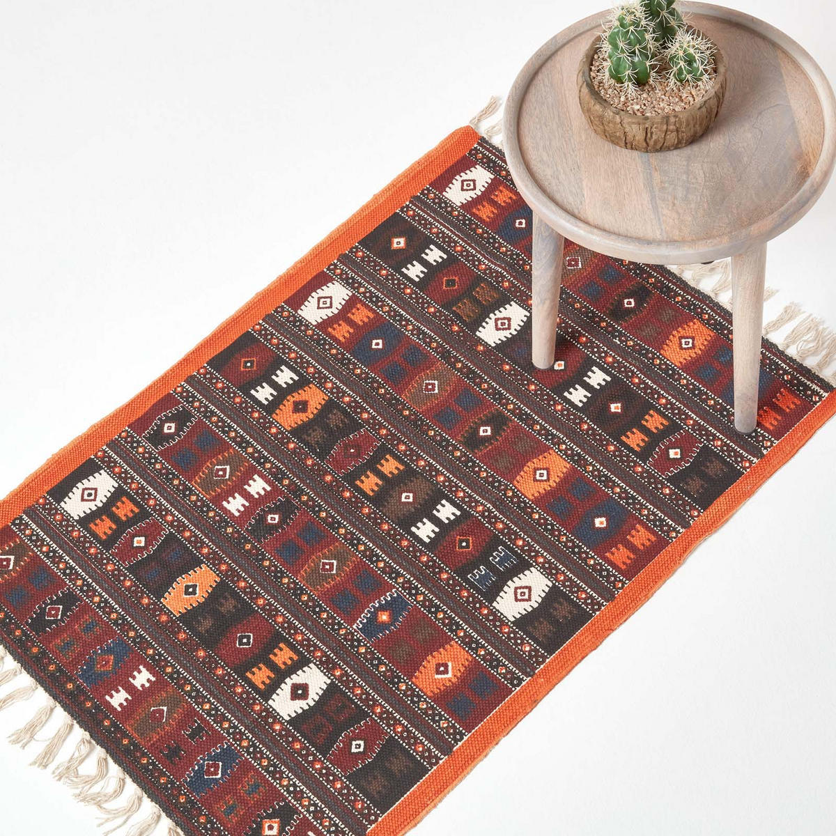 FLACHWEBETEPPICH Kelim-Muster 70/120 cm - Multicolor, Textil (70/120cm) - Homescapes
