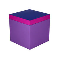 AUFBEWAHRUNGSBOX Neo S, MDF, Dunkelblau / Neon Lila, 13 x 13 cm - Blau, Holzwerkstoff (14.5/13/14.5cm) - Gift Company