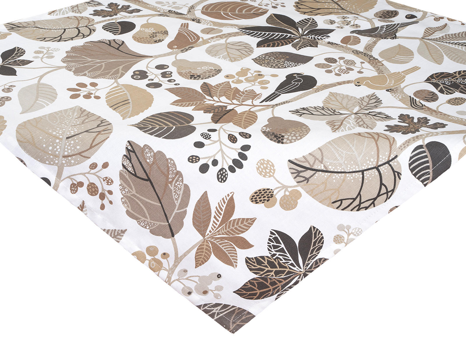 MITTELDECKE Zauberwald elfenbein-taupe Baumwolle 80/80 cm - Taupe/Ecru, Textil (80/80cm) - beties Heimtextil