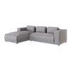 ECKSOFA Nova Hellgrau Cord - Hellgrau/Schwarz, Holz/Kunststoff (262/176cm) - S-Style Möbel