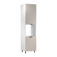 MIKROWELLENUMBAUSCHRANK D60PWN P/L – Sorento Weiß Beige – Weiß / Beige - Beige/Weiß, Holzwerkstoff (60/247/58cm) - ROYAL24_MARKT