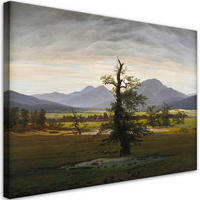 WANDBILD einsamer baum caspar david friedrich - Multicolor, Textil (60/40cm) - Feeby