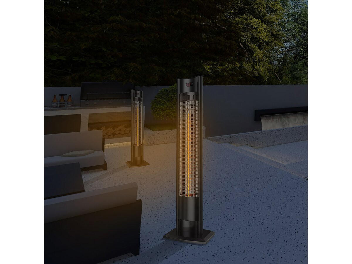 AUSSENHEIZUNG tornado Schwarz - Schwarz, Metall (4/17.2/104cm) - Habitat Garten