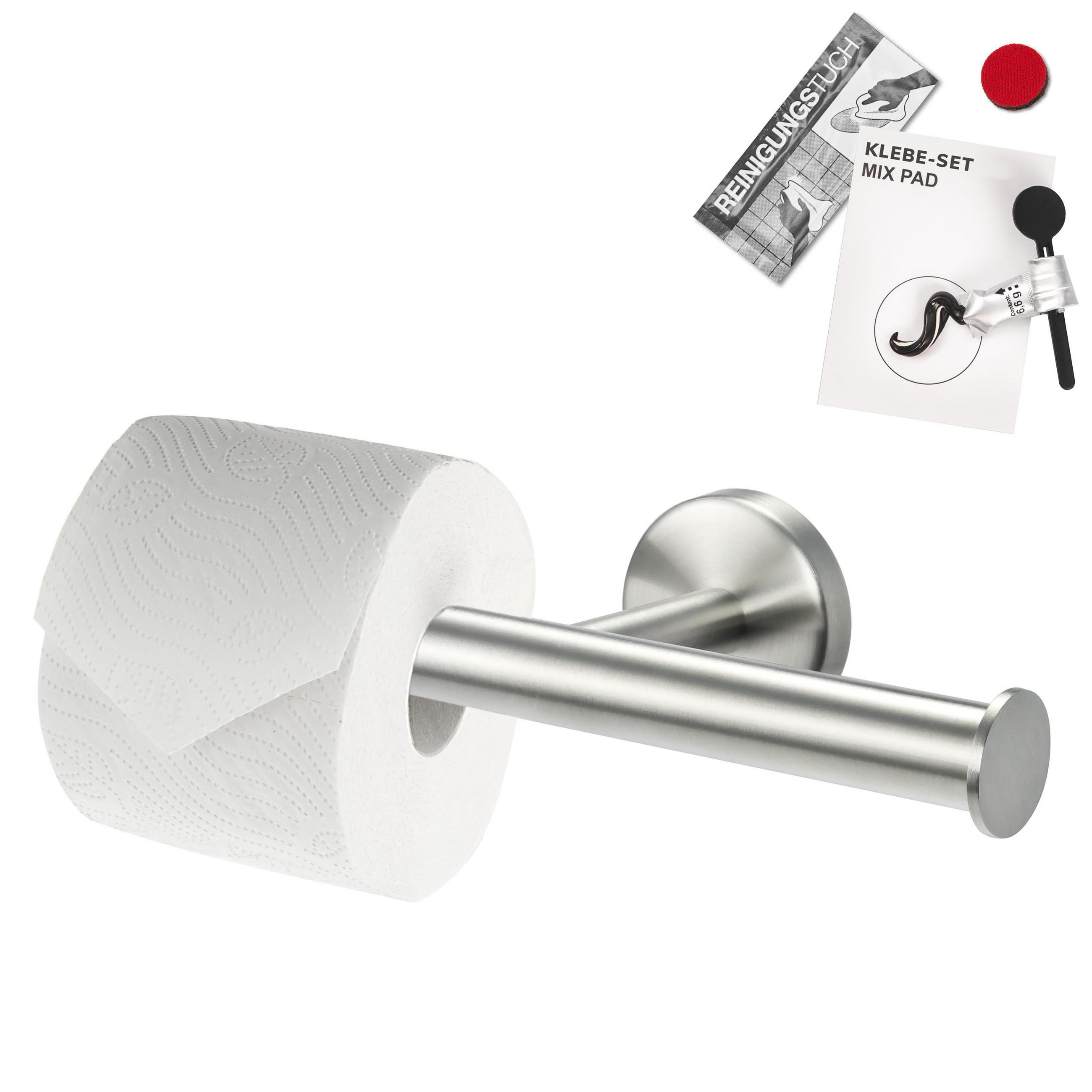 TOILETTENPAPIERHALTER PIAZZA, Edelstahl - Edelstahlfarben, Metall (24/6/10cm) - bremermann