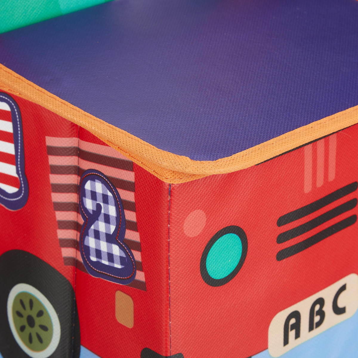 SITZBOX Kinder - Multicolor, Holzwerkstoff/Wellpappe (27/33/56cm) - Relaxdays