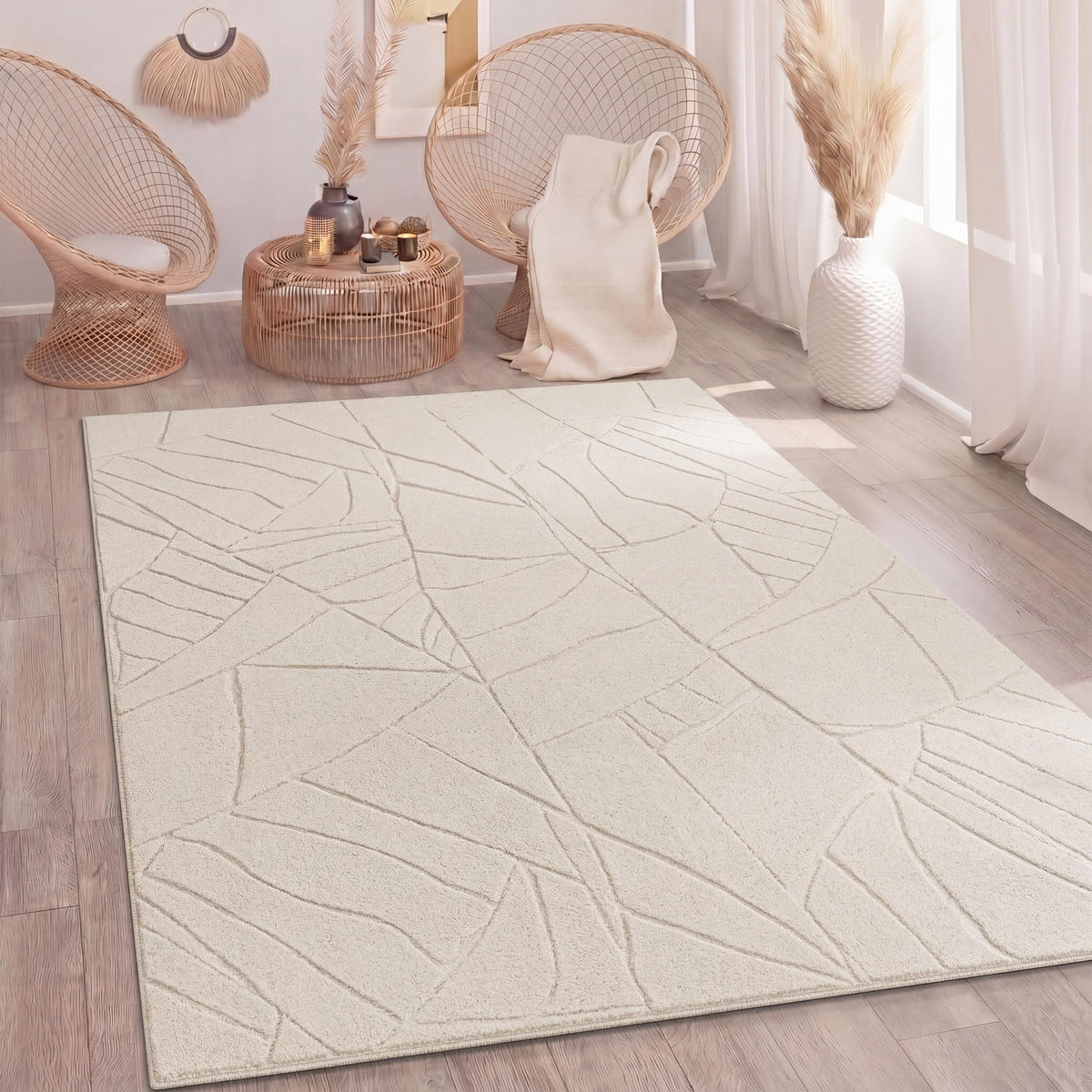 HOCHFLORTEPPICH 80/150 cm Tokio 474 - Creme, Textil (80/150cm) - Paco Home