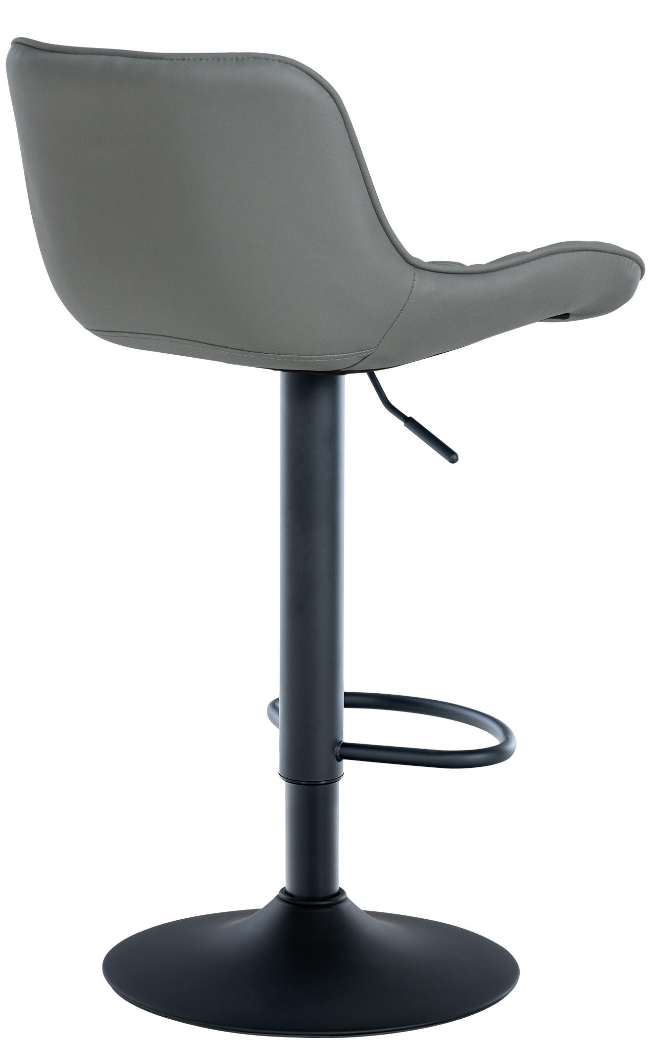 BARHOCKER 2er Set Lederlook grau - Grau, Textil/Metall (48/81/54cm) - CLP