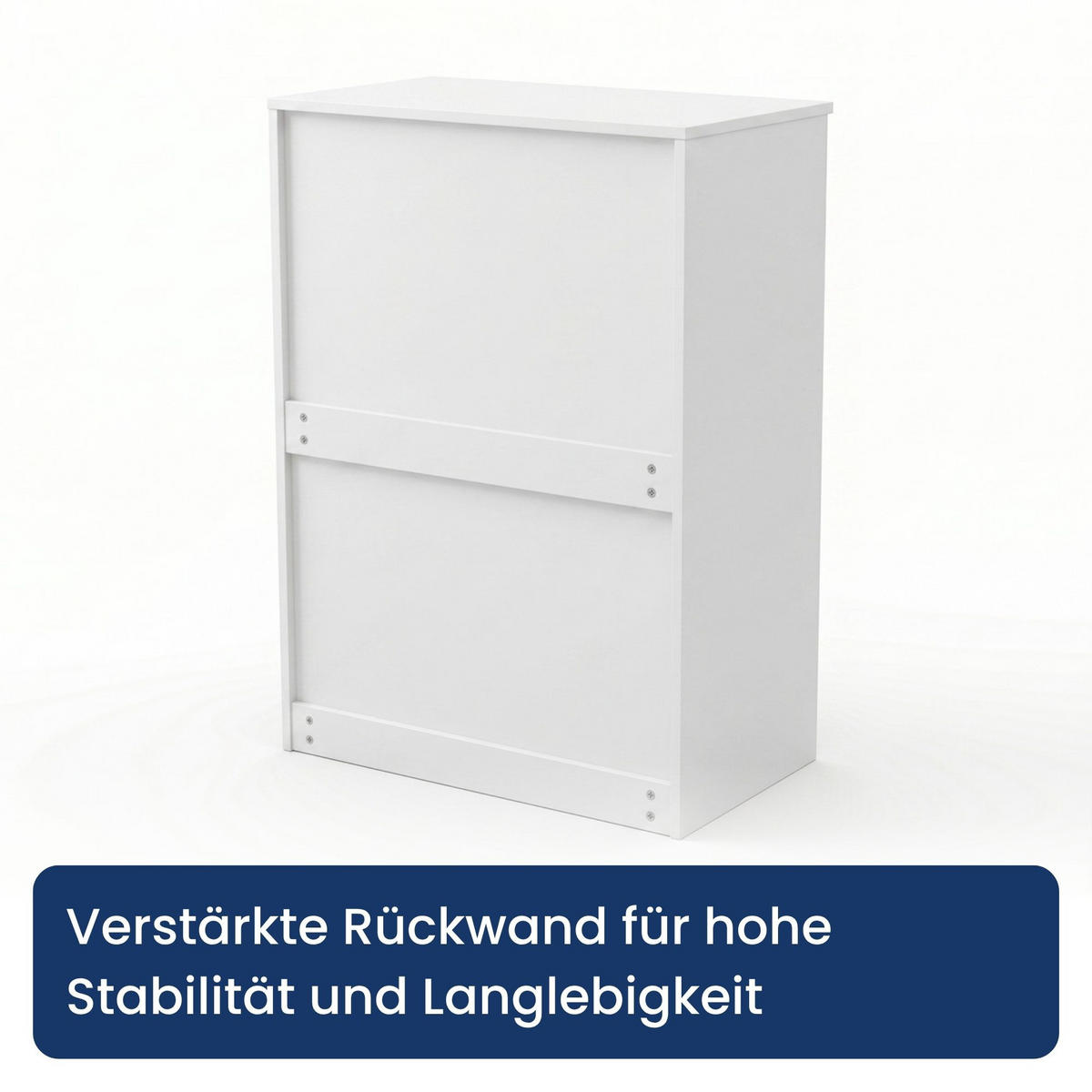 KOMMODE mit vier Schubladen in Weiß - Weiß, Holzwerkstoff (70/100/40cm) - Home Collective