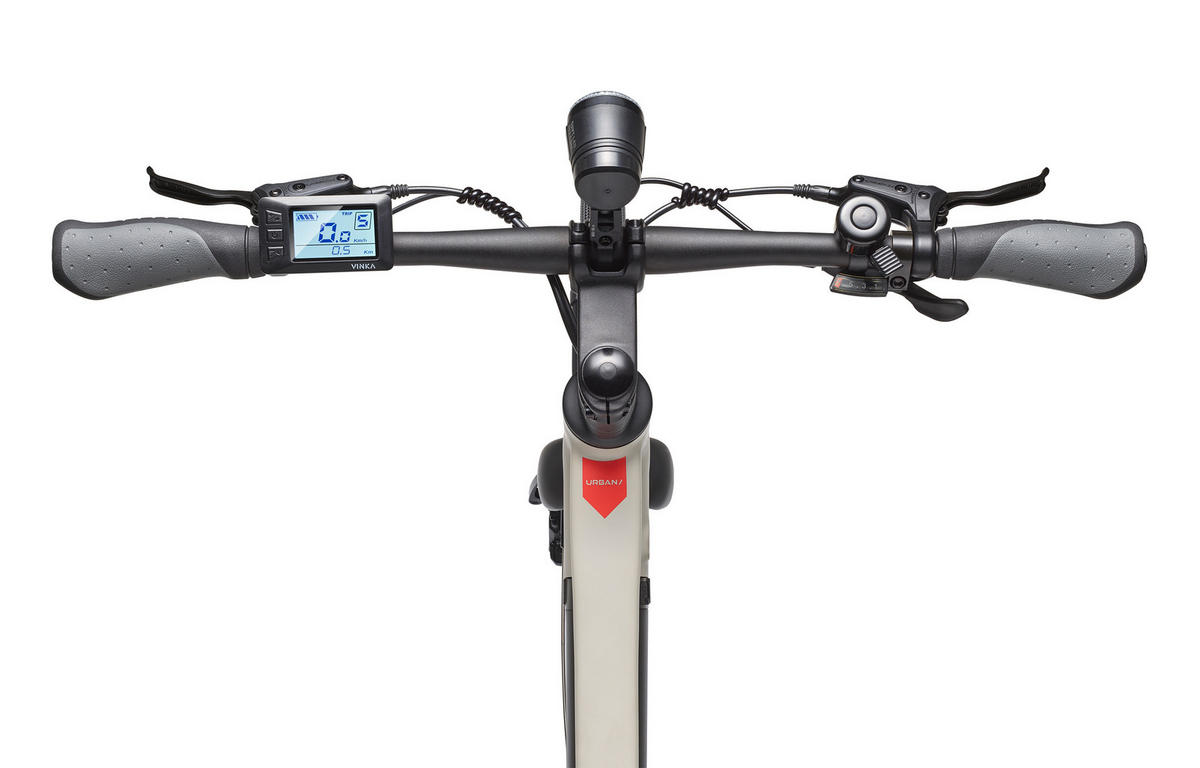 E-BIKE Urban UH210 Elektrofahrrad 28 Zoll Pedelec 417,6 Wh Hinterradmotor 7-Gang Kettenschaltung, leicht - Grau, Metall (111cm) - Telefunken