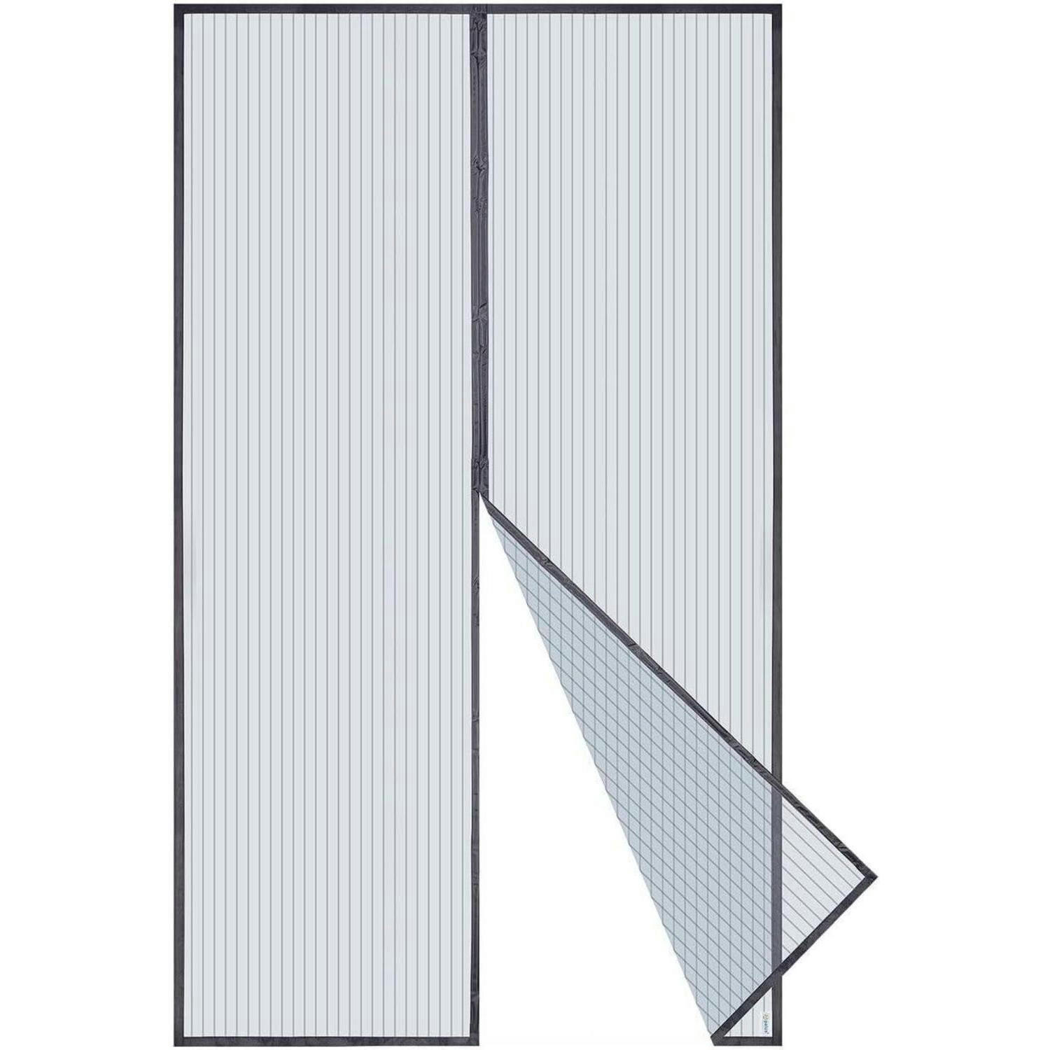 FLIEGENGITTER Tür Magnet Insektenschutz 140 x 240 cm Grau - Grau, Textil (140/240/1cm)