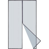 FLIEGENGITTER Tür Magnet Insektenschutz 140 x 240 cm Grau - Grau, Textil (140/240/1cm)
