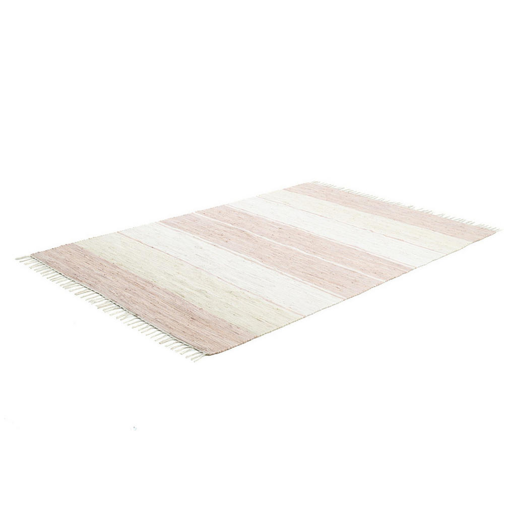 Thumbnail - Theko Fleckerlteppich, Beige, Textil, Gestreift, Rechteckig, 60x120 cm, für Fußbodenheizung geeignet, Teppiche & Böden, ...