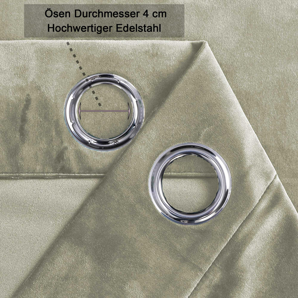 VORHANG Ösen Samt 300/245 cm Sand Beige - Sandfarben, Textil (300/245/245cm) - TiborTex