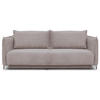 SOFA Amalfi Beige mit Schlaffunktion - Beige/Schwarz, Textil/Metall (226/90/105cm) - Selsey