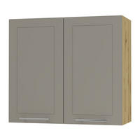 KÜCHENHÄNGESCHRANK Kvantum W3/80 Beige Matt / Eiche Artisan Matt 80 / 32,5 / 72cm - Beige/Eiche Artisan, Holz/Holzwerkstoff (80/72/32.5cm) - Feldmann-Wohnen