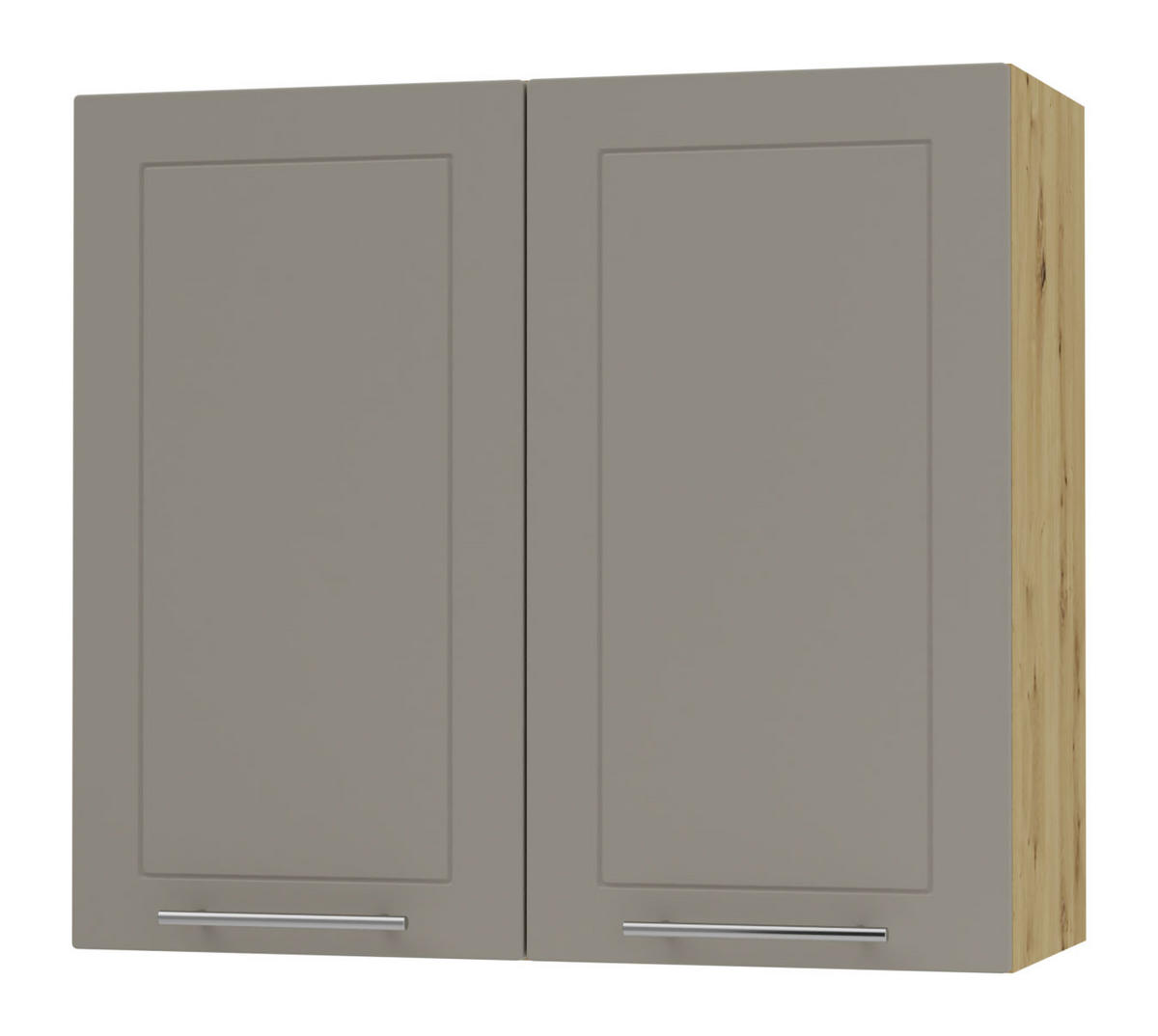 KÜCHENHÄNGESCHRANK Kvantum W3/80 Beige Matt / Eiche Artisan Matt 80 / 32,5 / 72cm - Beige/Eiche Artisan, Holz/Holzwerkstoff (80/72/32.5cm) - Feldmann-Wohnen