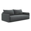 3-SITZER SOFA mit Schlaffunktion Strukturstoff Stoff Grau - Schwarz/Grau, Kunststoff/Textil (216/86/105cm) - Makamii
