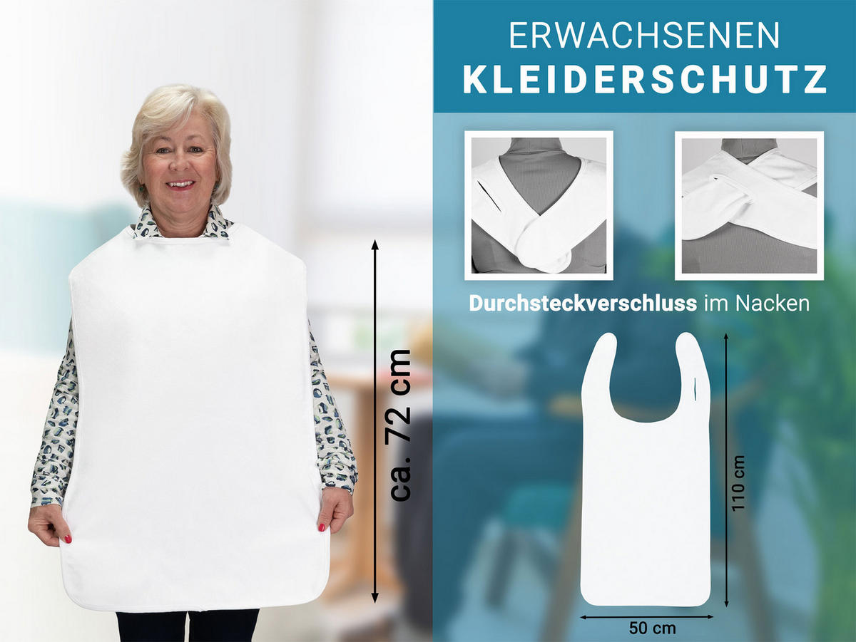 ERWACHSENENLÄTZCHEN, 50x110 cm, 100% Polyester, Weiß - Weiß, Textil (50/110cm) - Zollner