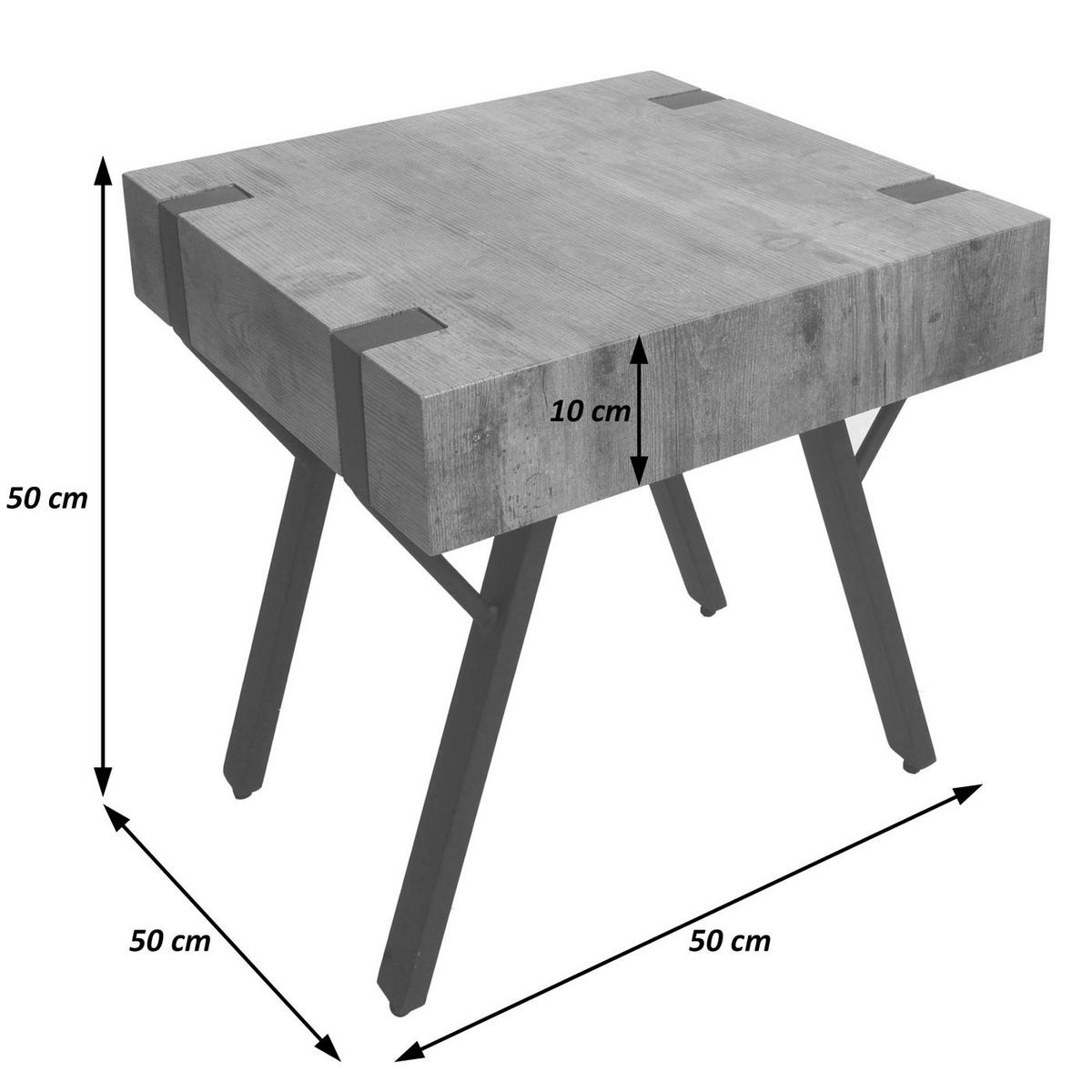 BEISTELLTISCH quadratisch Braun - Braun, Holz (50/50/50cm) - MCW
