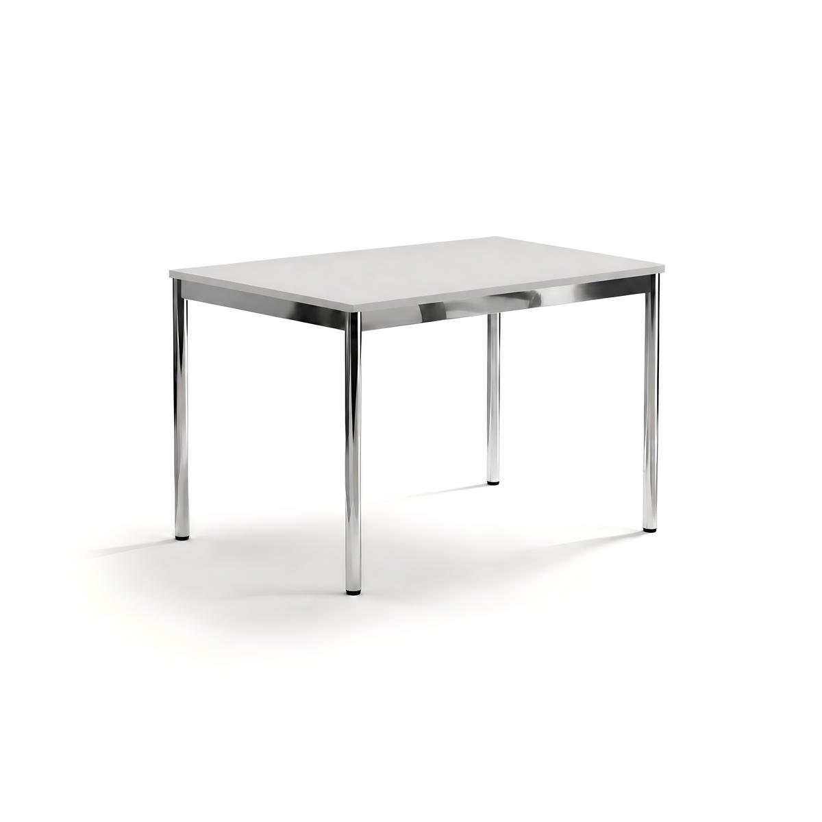 SCHREIBTISCH VST1 100 x 70 cm Lichtgrau – höhenverstellbar - Chromfarben/Grau, Holzwerkstoff (100/70/75.5cm) - Versee
