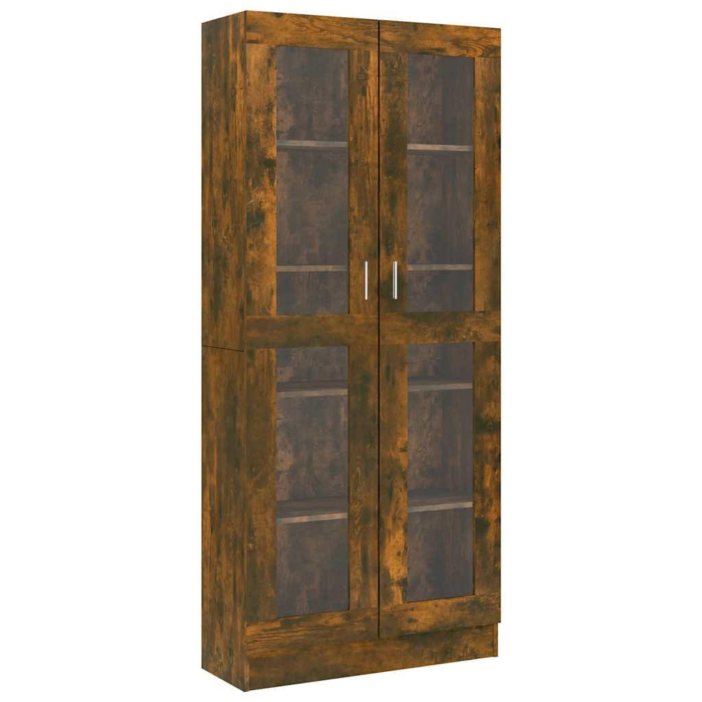 vidaXL Vitrinenschrank Dunkelbraun 82.5x185x30.5 cm