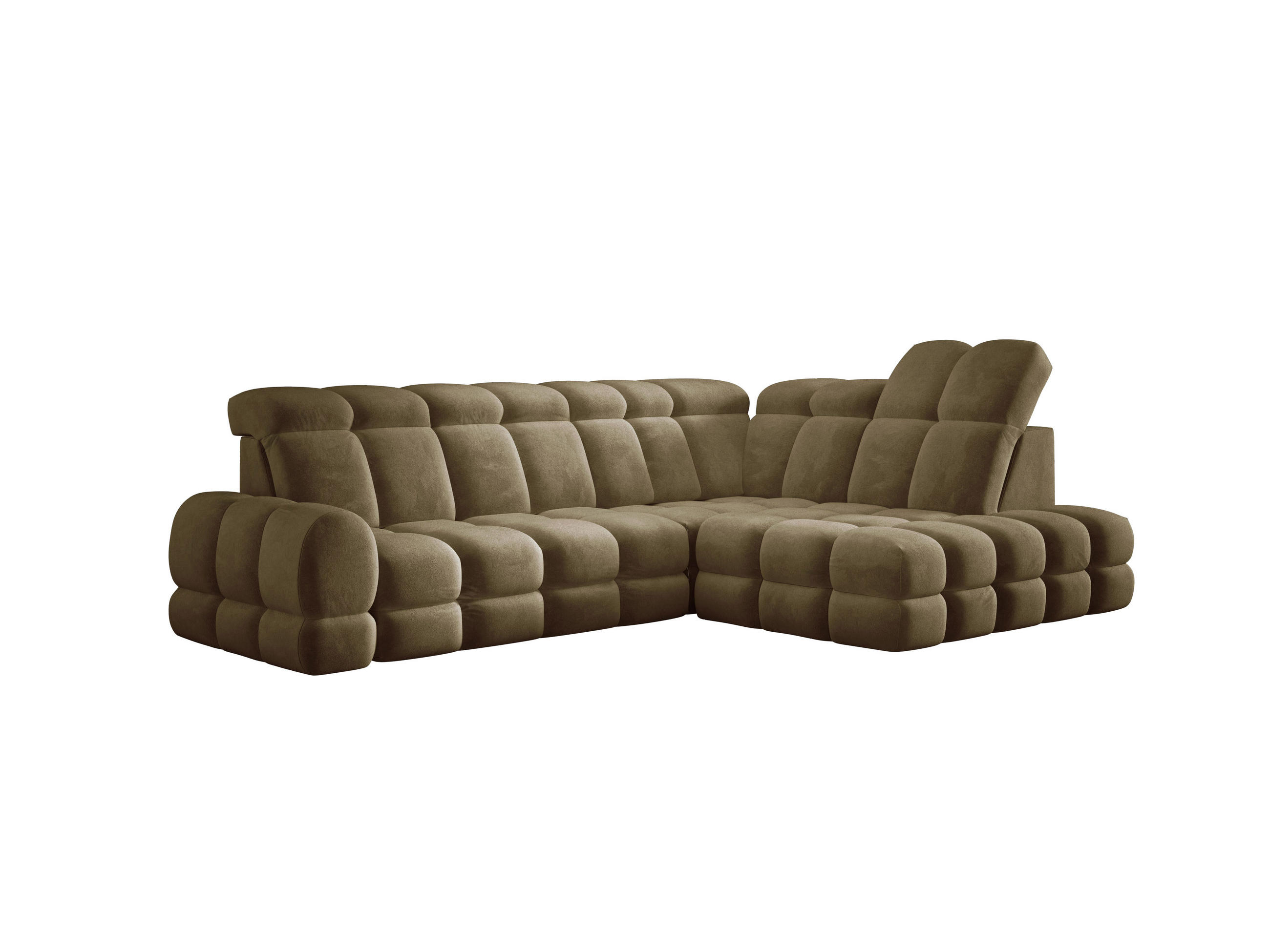 ECKSOFA TOLLO Salvador-stoff L-form 302x217x105 cm olivgrün - Olivgrün, Holz/Textil (217/302cm) - DomoHome