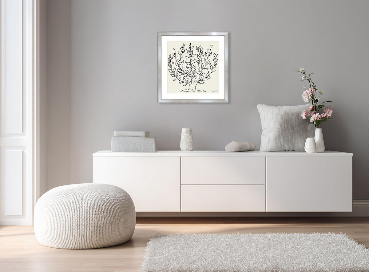 BILD gerahmt 53x53 cm Henri Matisse „Le Platane“ - Weiß, Holz (53/53cm) - artissimo