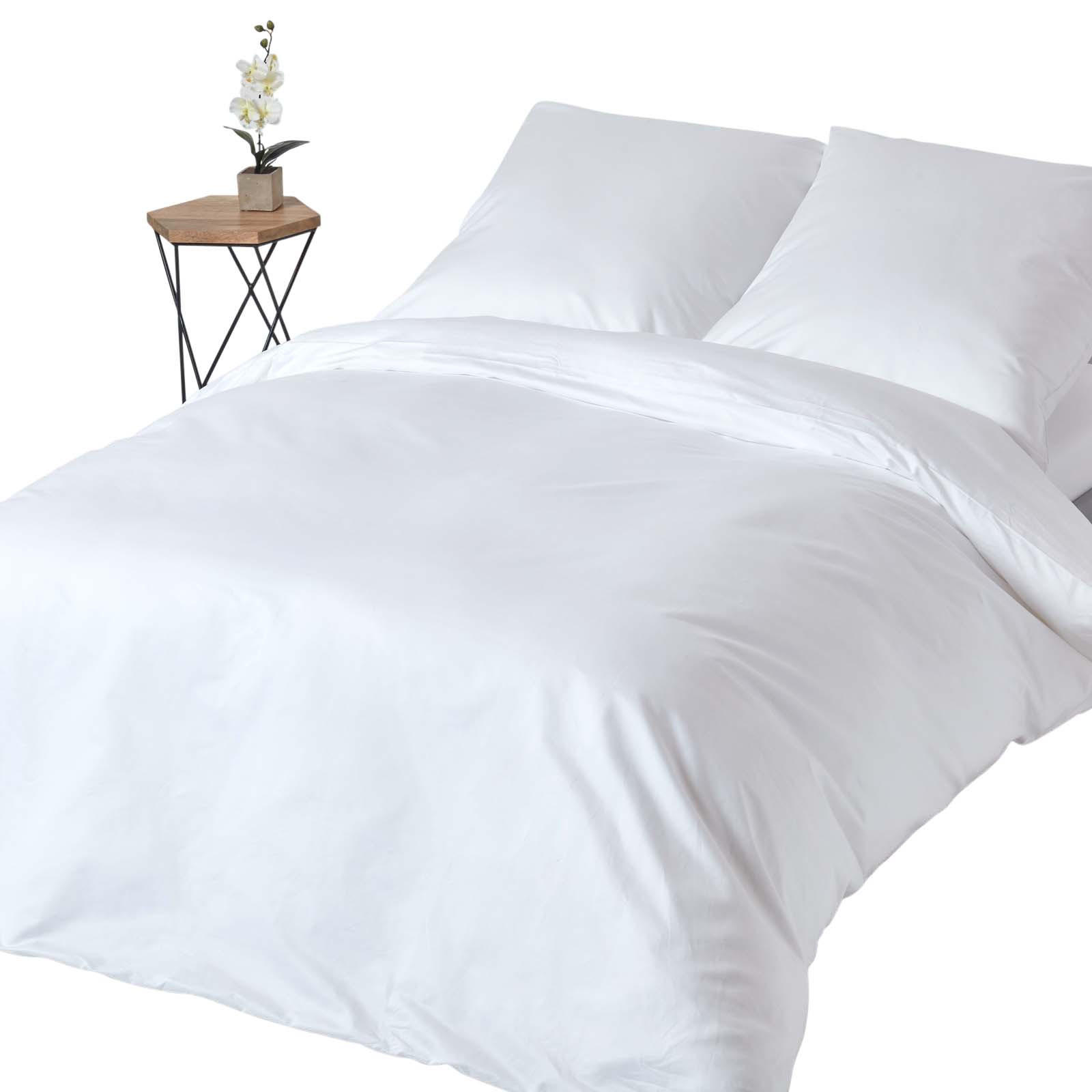 BETTWÄSCHE Premium, Ägyptische Baumwolle, Fadendichte 1000 - Weiß, Textil (240/220cm) - Homescapes