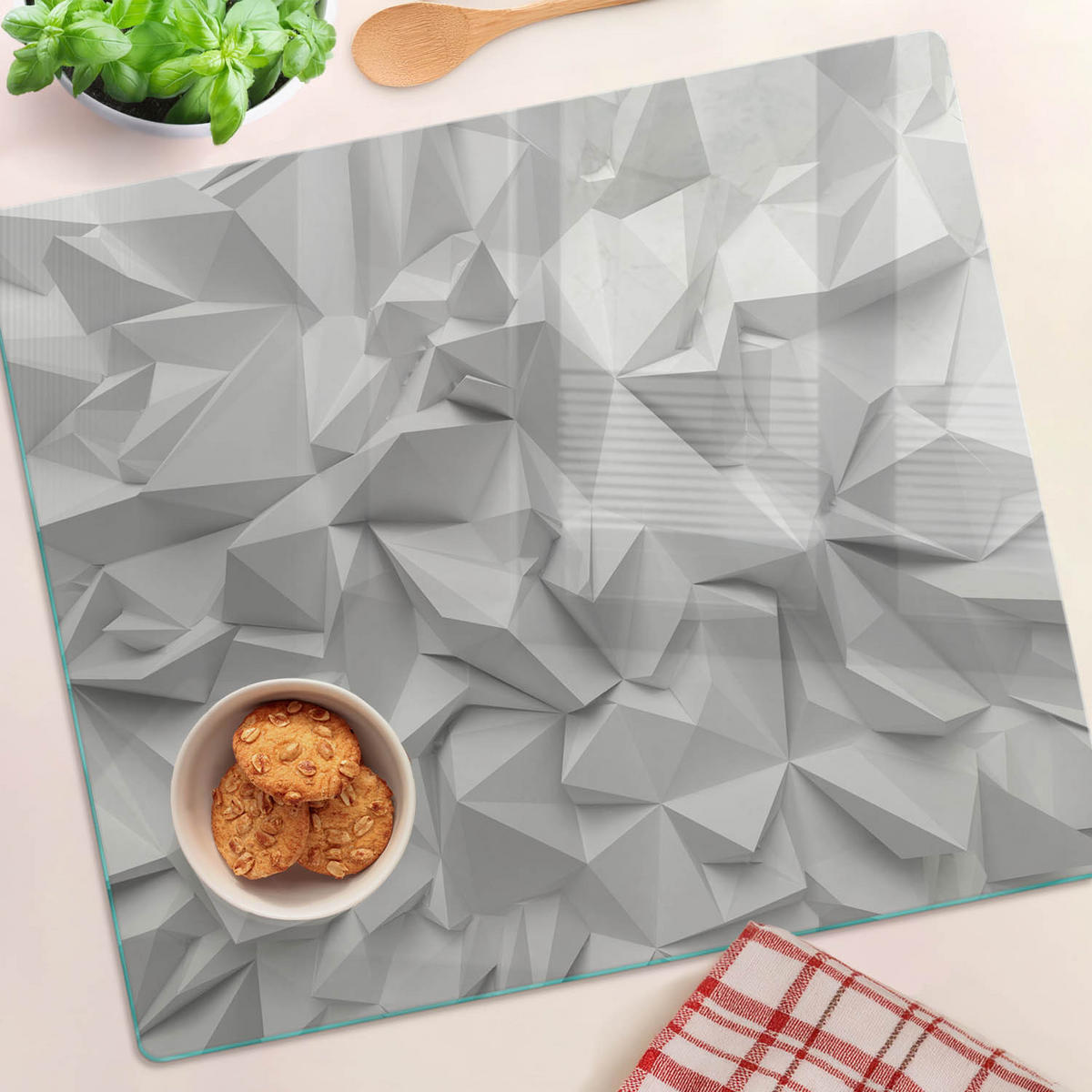 GLASPLATTE 60x52 cm 3D - Orange, Glas (60/0.4/52cm) - TULUP