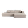 ECKSOFA RECHTS Rastergewebe Beige 310cm - Beige, Textil (300/96cm) - Sia Home