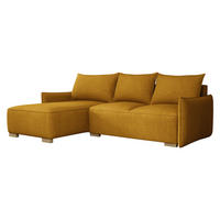 ECKSCHLAFSOFA Focus L - Gelb/Naturfarben, Holz/Textil (240/155cm) - MIRJAN24