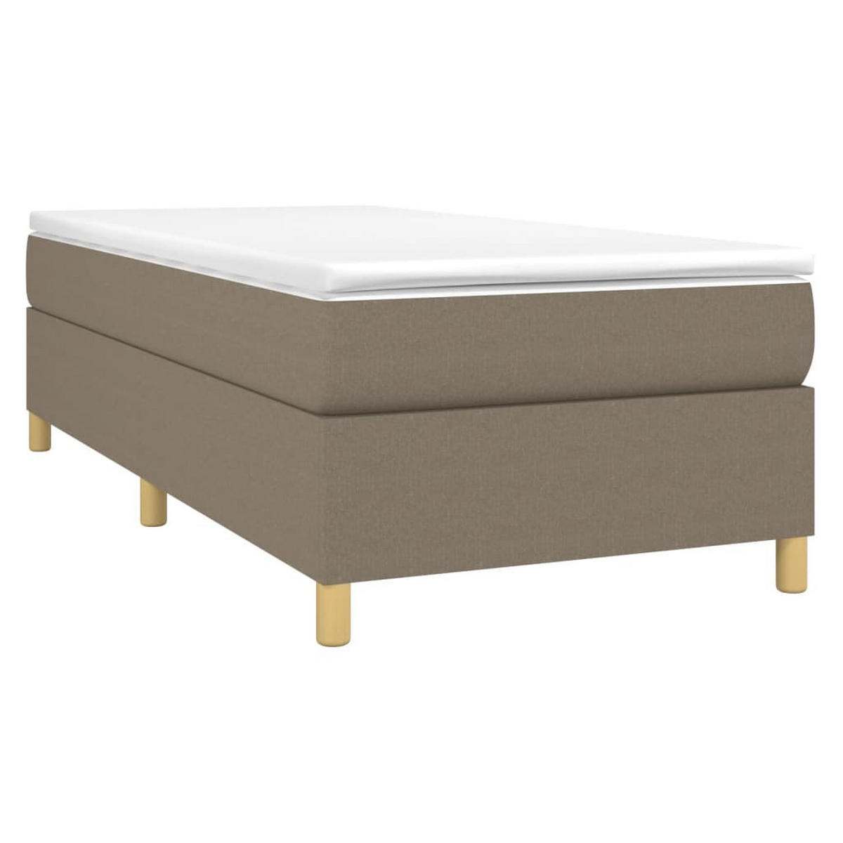 BETTGESTELL Taupe 90/200 Cm Stoff - Taupe, Holzwerkstoff (90/200cm) - vidaXL