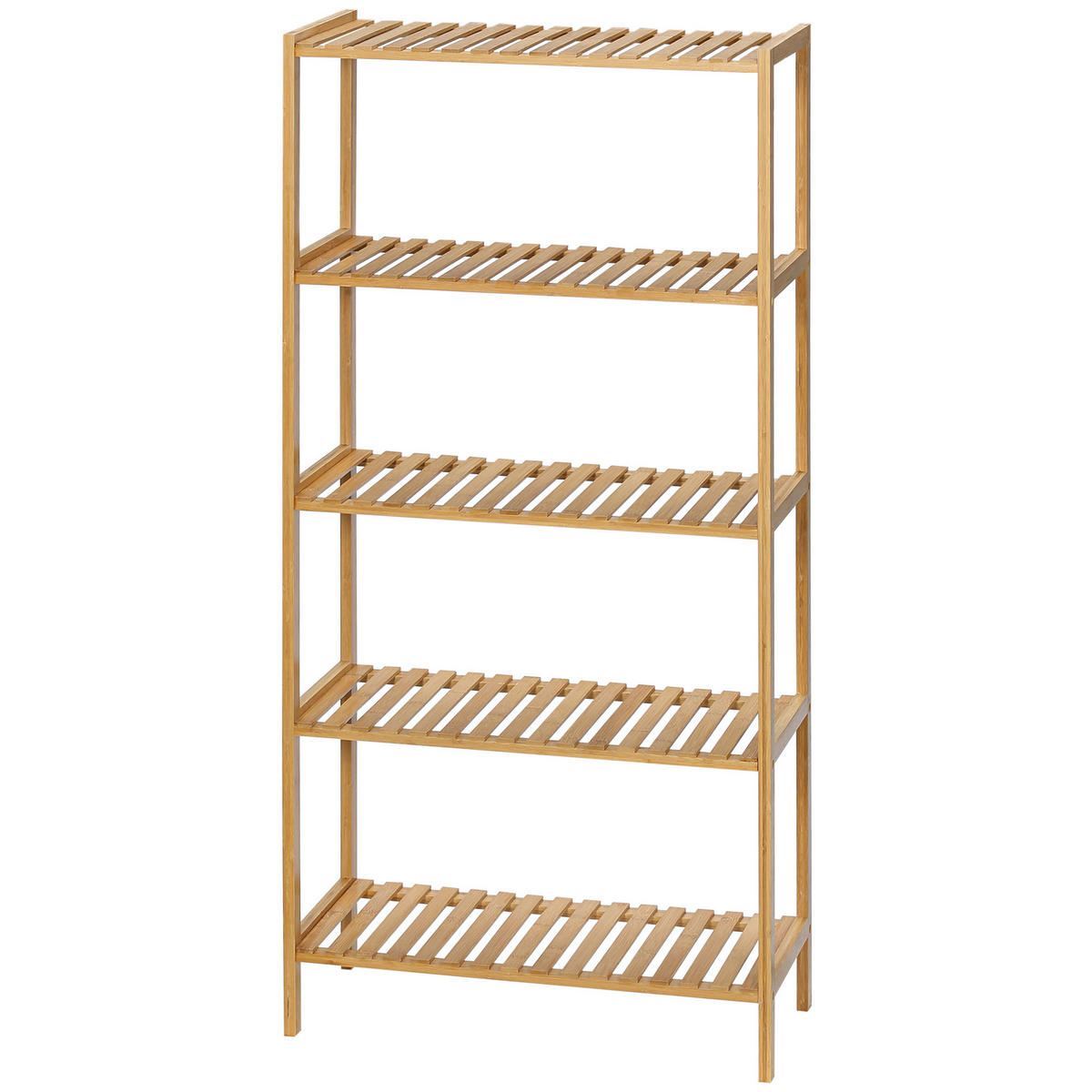 BADREGAL DE-15517 60/26/130 cm, 5-stufig Naturholz - Naturfarben, Naturmaterialien (26/130/60cm) - ComfortXL