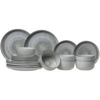 GESCHIRRSET18-TEILIG GESCHIRRSETBaltic Grey - 18-teilig / 6 Personen - Grau, Keramik (2/2/1cm) - Cosy & Trendy