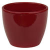LENI Blumentopf Sylt Keramik Ø 11 cm Höhe 10 cm rund Weinrot glänzend - Weinrot, Keramik (11/10cm) - LENI