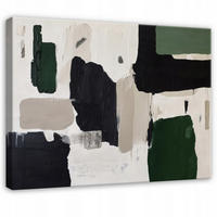 LEINWANDBILD Abstrakt Morceau Schwarz 60x40 cm - Multicolor, Holzwerkstoff (60/40cm) - Wallarena