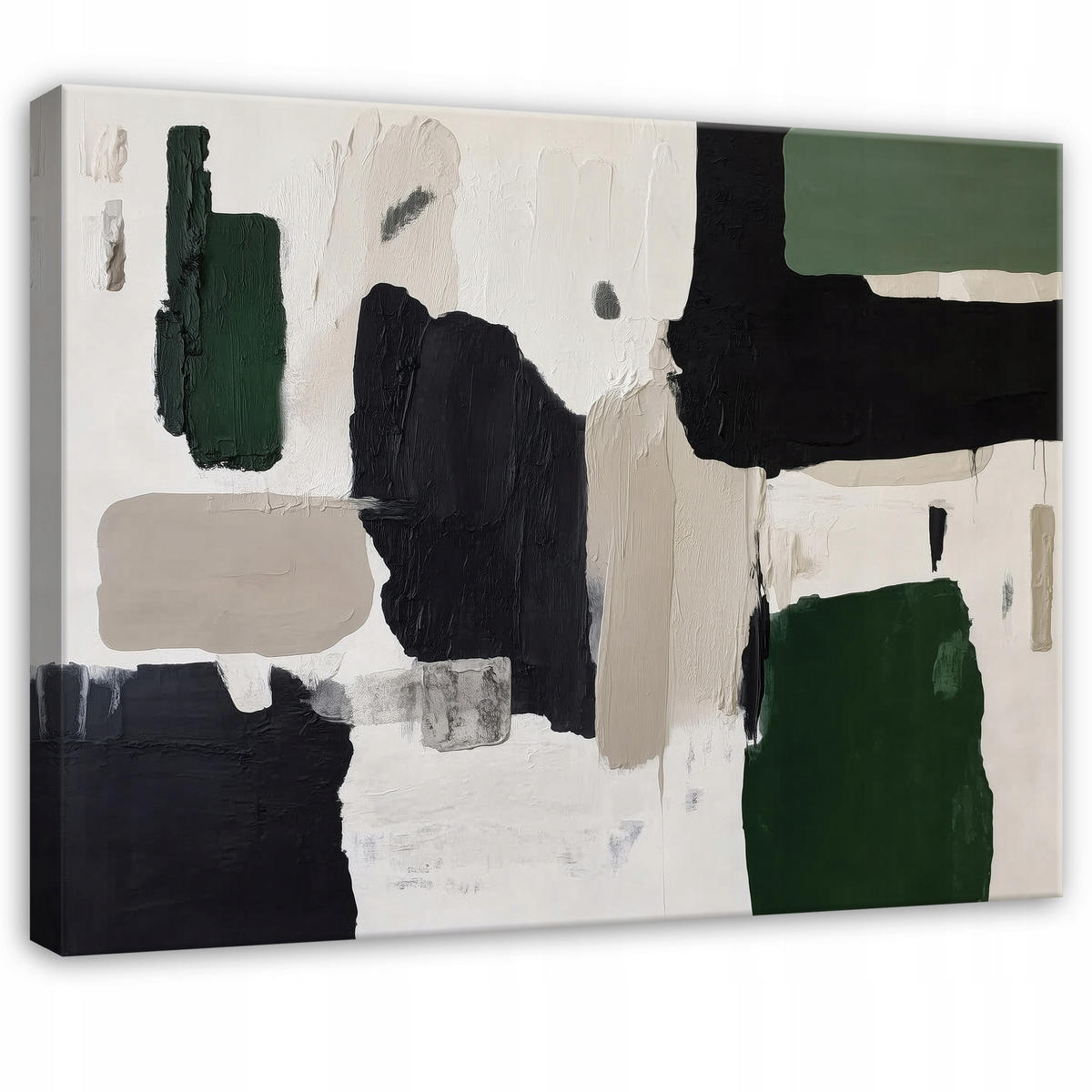 LEINWANDBILD Abstrakt Morceau Schwarz 60x40 cm - Multicolor, Holzwerkstoff (60/40cm) - Wallarena