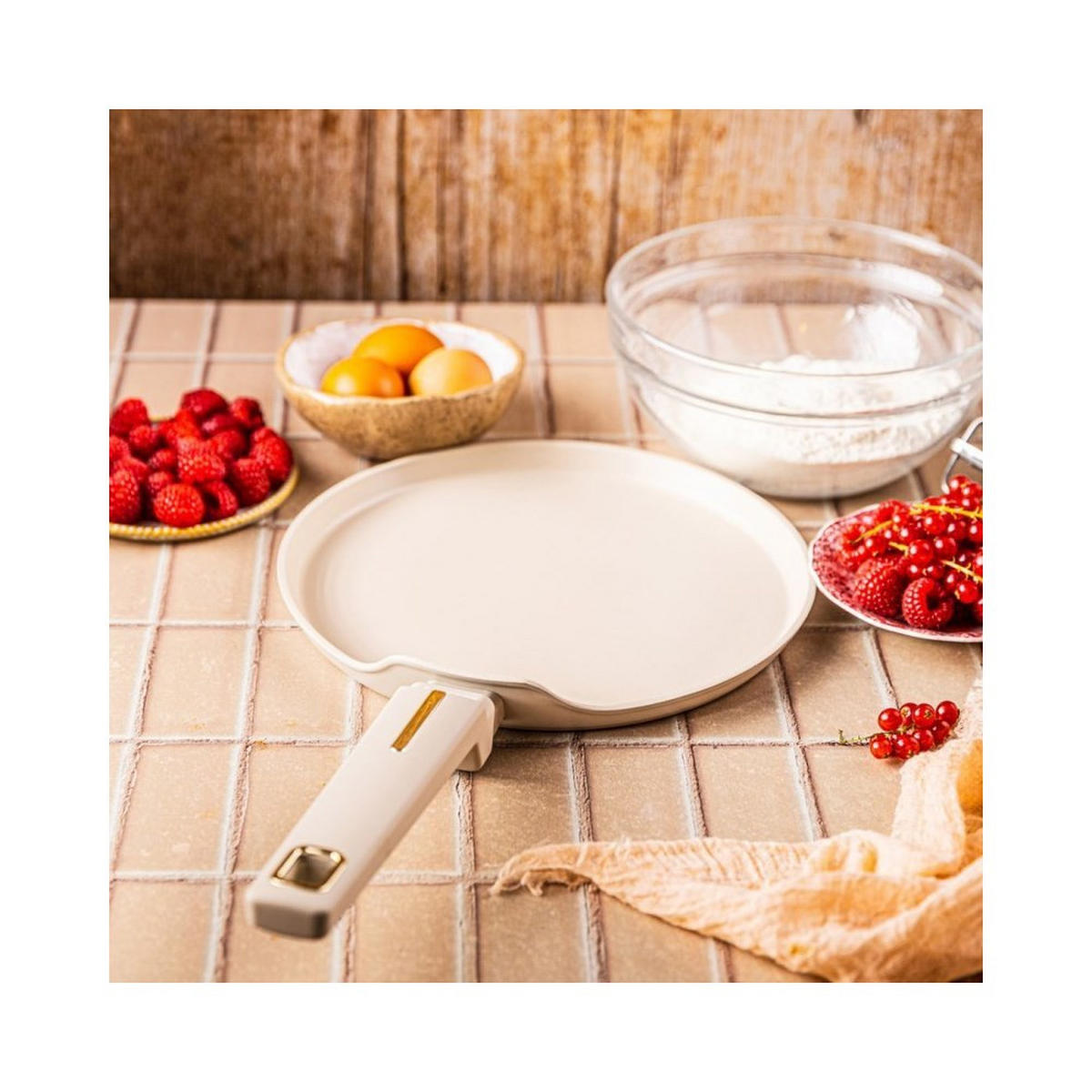 CRÊPEPFANNE Grau 24/24/1.7 cm 63860 - Grau, Metall (24cm) - Klausberg 