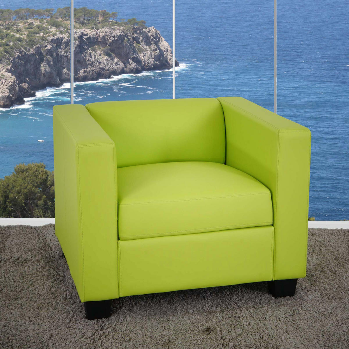 SESSEL LOUNGESESSEL Hellgrün - Hellgrün, Textil (86/70/75cm) - MCW