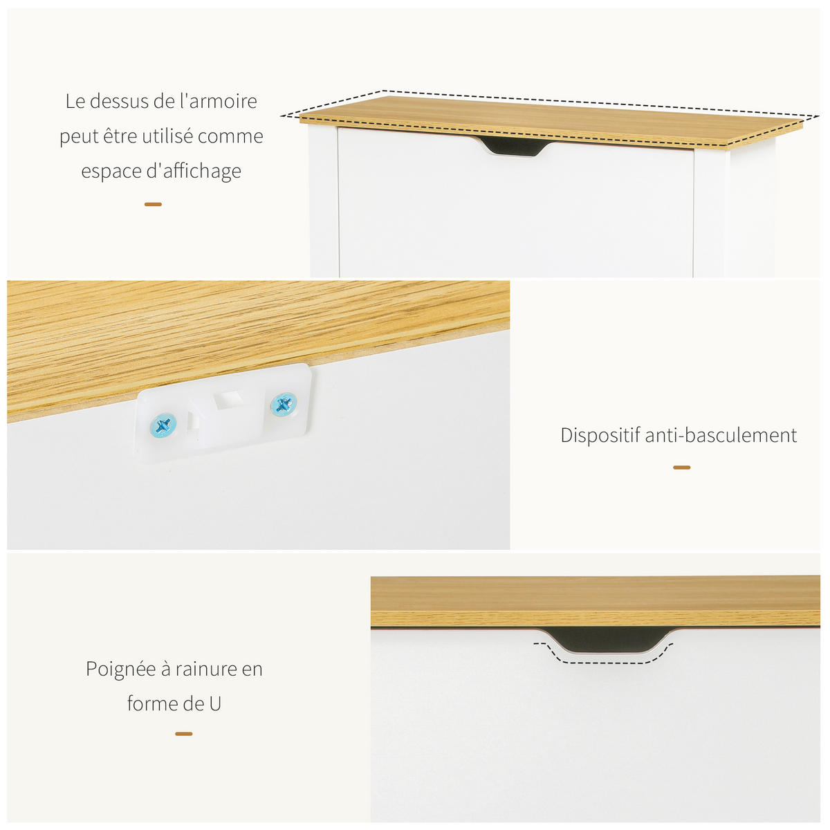 SCHUHSCHRANK DE-14967 2 Klapp-Schubladen mit verstellbaren Böden Weiß - Weiß, Holzwerkstoff (72/80/26cm) - ComfortXL