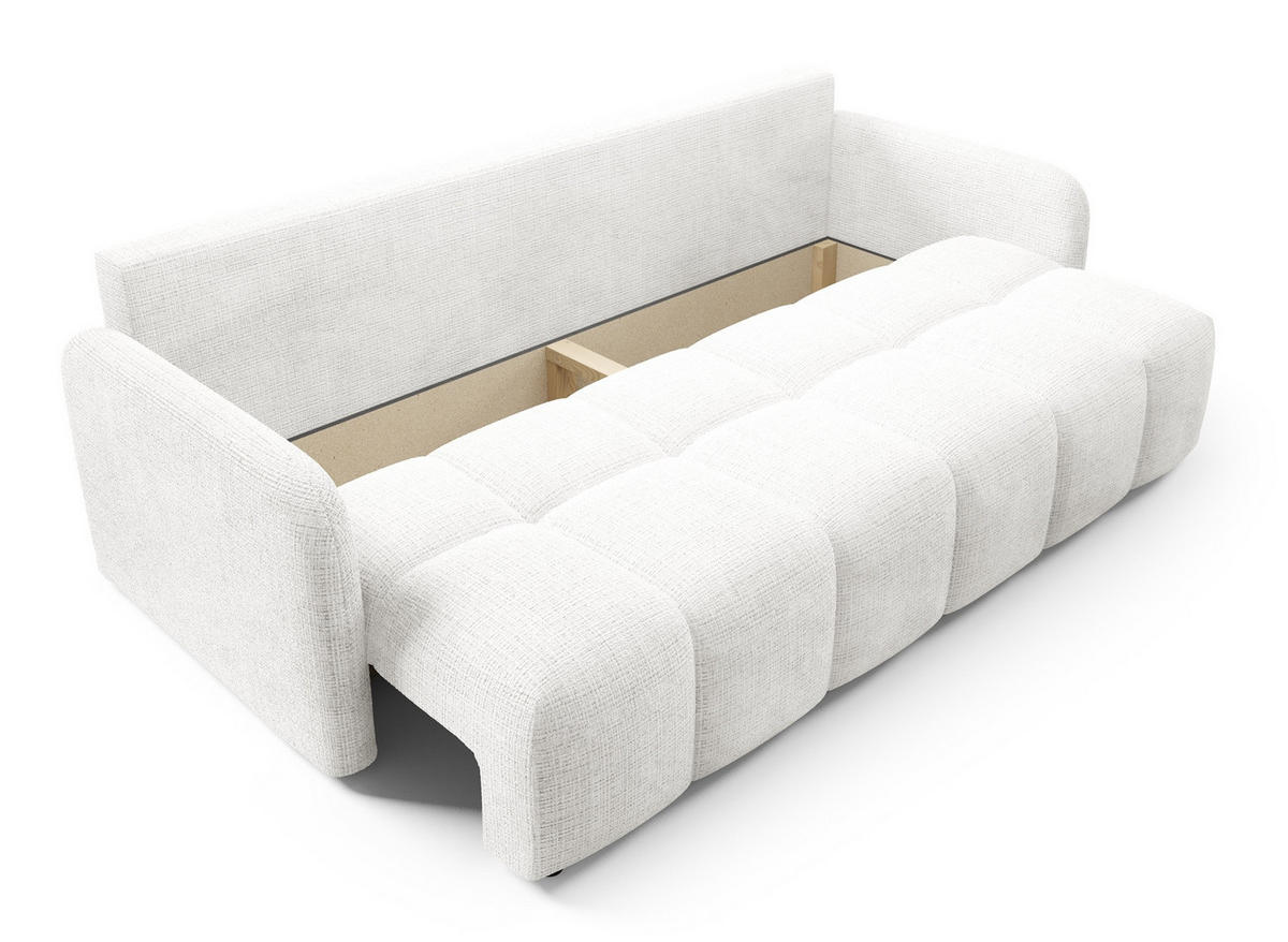 SOFA Cremona 01 Ausziehbar Mit Bequemem Sitz - Weiß, Textil (218/90/88cm) - Sepro Meble